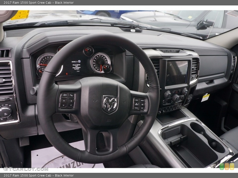 Black Interior Dashboard for the 2017 Ram 1500 Sport Crew Cab #117512554