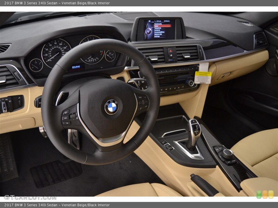 Venetian Beige/Black Interior Photo for the 2017 BMW 3 Series 340i Sedan #117519004