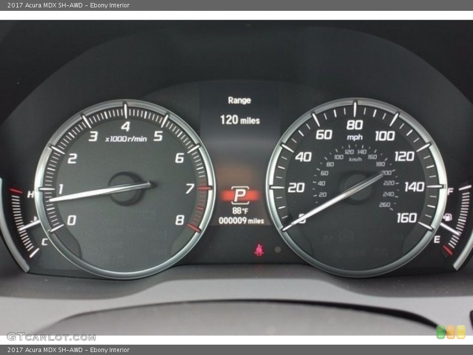 Ebony Interior Gauges for the 2017 Acura MDX SH-AWD #117525436