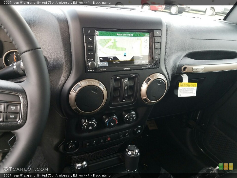 Black Interior Navigation for the 2017 Jeep Wrangler Unlimited 75th Anniversary Edition 4x4 #117539552