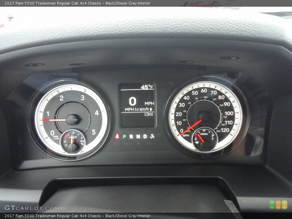 Black/Diesel Gray Interior Gauges for the 2017 Ram 5500 Tradesman Regular Cab 4x4 Chassis #117540794