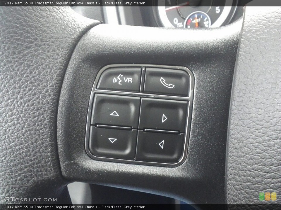 Black/Diesel Gray Interior Controls for the 2017 Ram 5500 Tradesman Regular Cab 4x4 Chassis #117540827