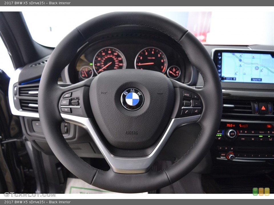 Black Interior Steering Wheel for the 2017 BMW X5 sDrive35i #117543776