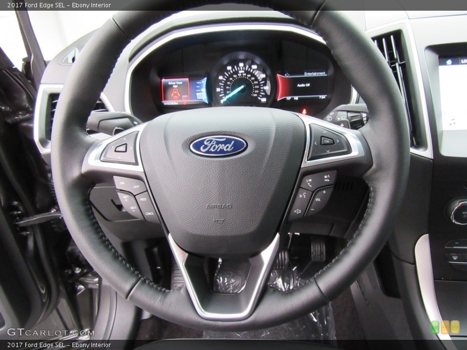 Ebony Interior Steering Wheel for the 2017 Ford Edge SEL #117549776