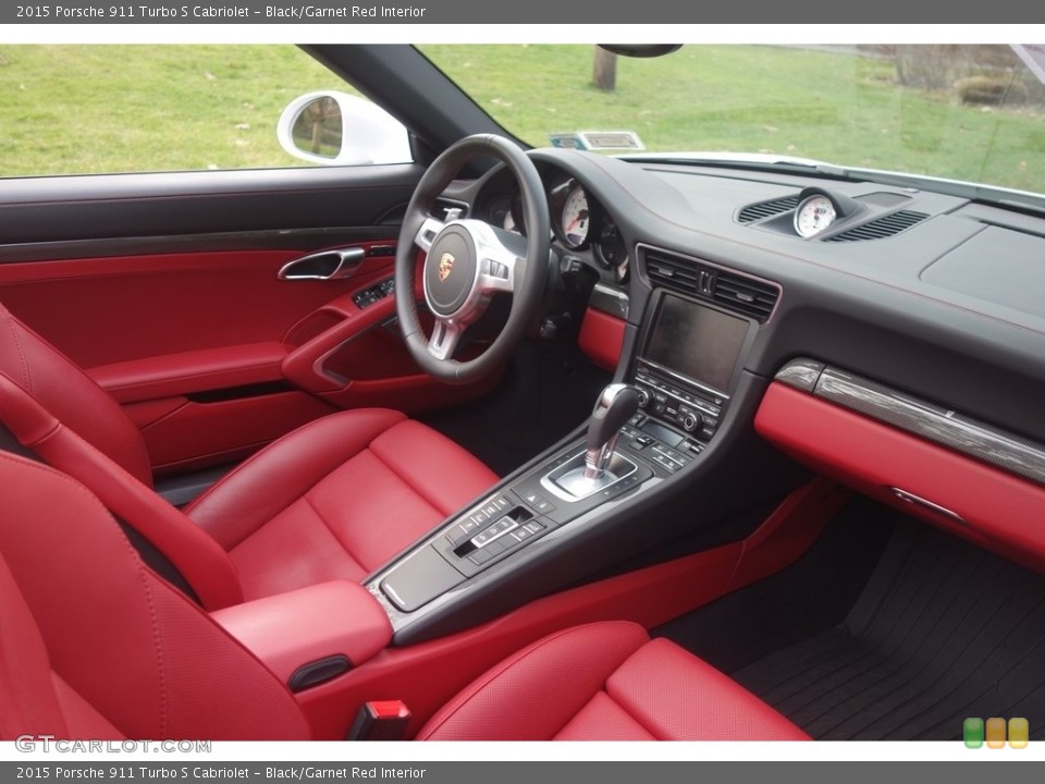 Black/Garnet Red Interior Dashboard for the 2015 Porsche 911 Turbo S Cabriolet #117562733