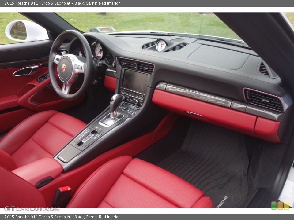 Black/Garnet Red Interior Dashboard for the 2015 Porsche 911 Turbo S Cabriolet #117562778