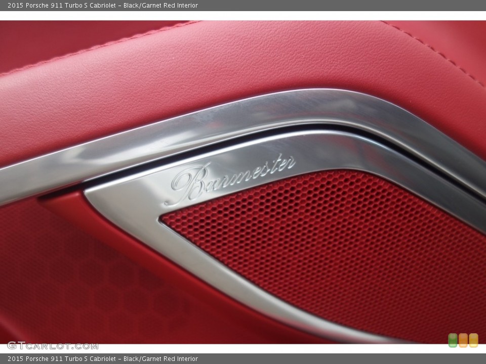 Black/Garnet Red Interior Audio System for the 2015 Porsche 911 Turbo S Cabriolet #117562909
