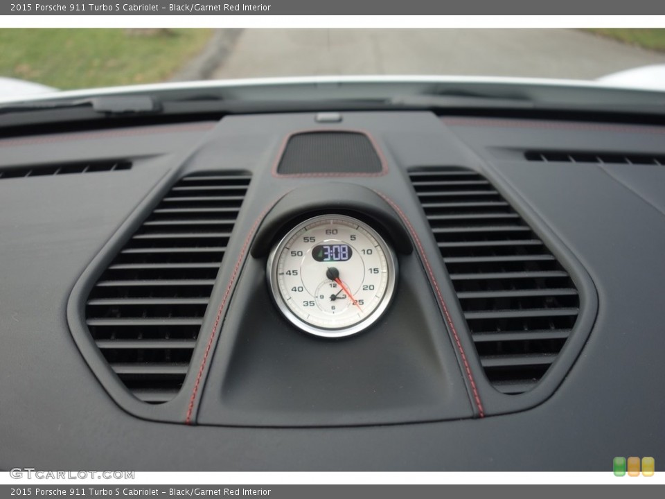 Black/Garnet Red Interior Gauges for the 2015 Porsche 911 Turbo S Cabriolet #117562934