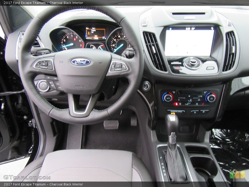 Charcoal Black Interior Dashboard for the 2017 Ford Escape Titanium #117565310