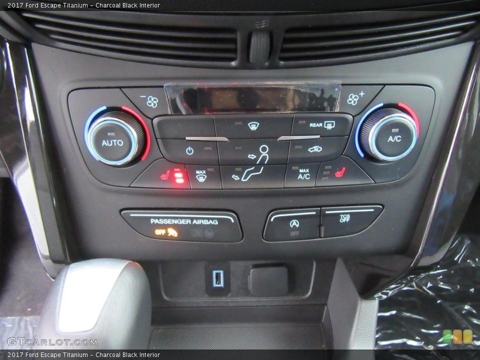 Charcoal Black Interior Controls for the 2017 Ford Escape Titanium #117565373
