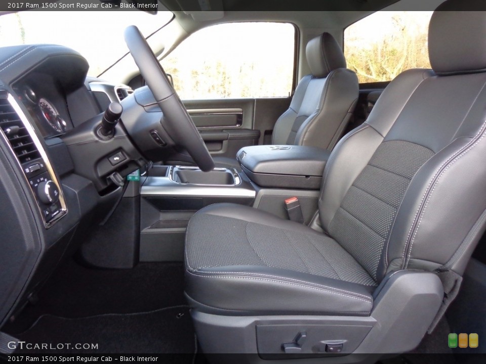 Black Interior Front Seat for the 2017 Ram 1500 Sport Regular Cab #117577307