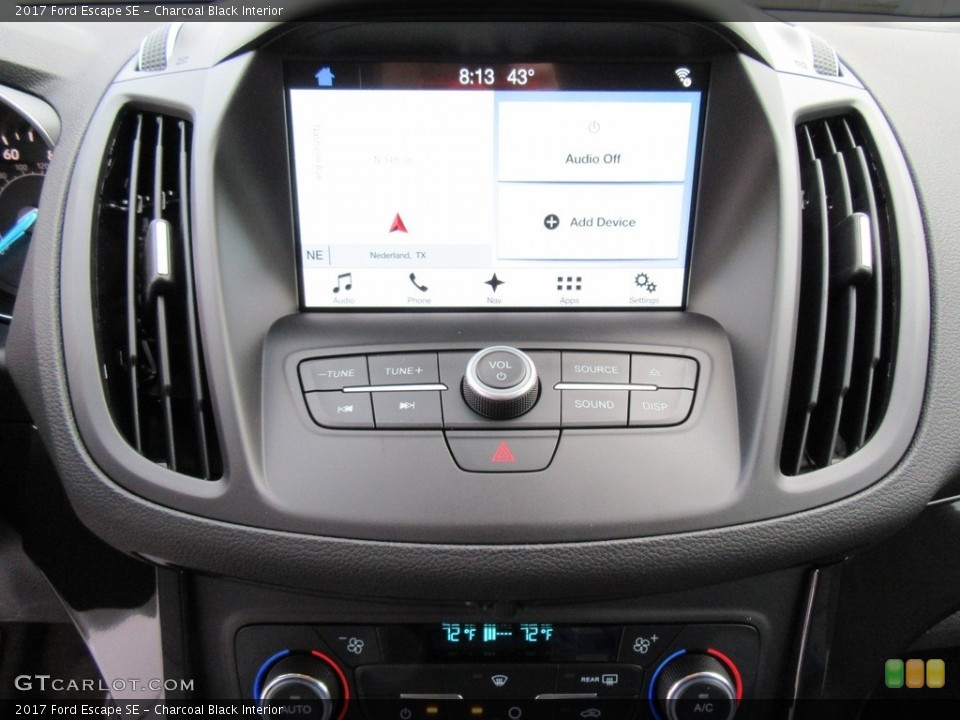 Charcoal Black Interior Navigation for the 2017 Ford Escape SE #117585528