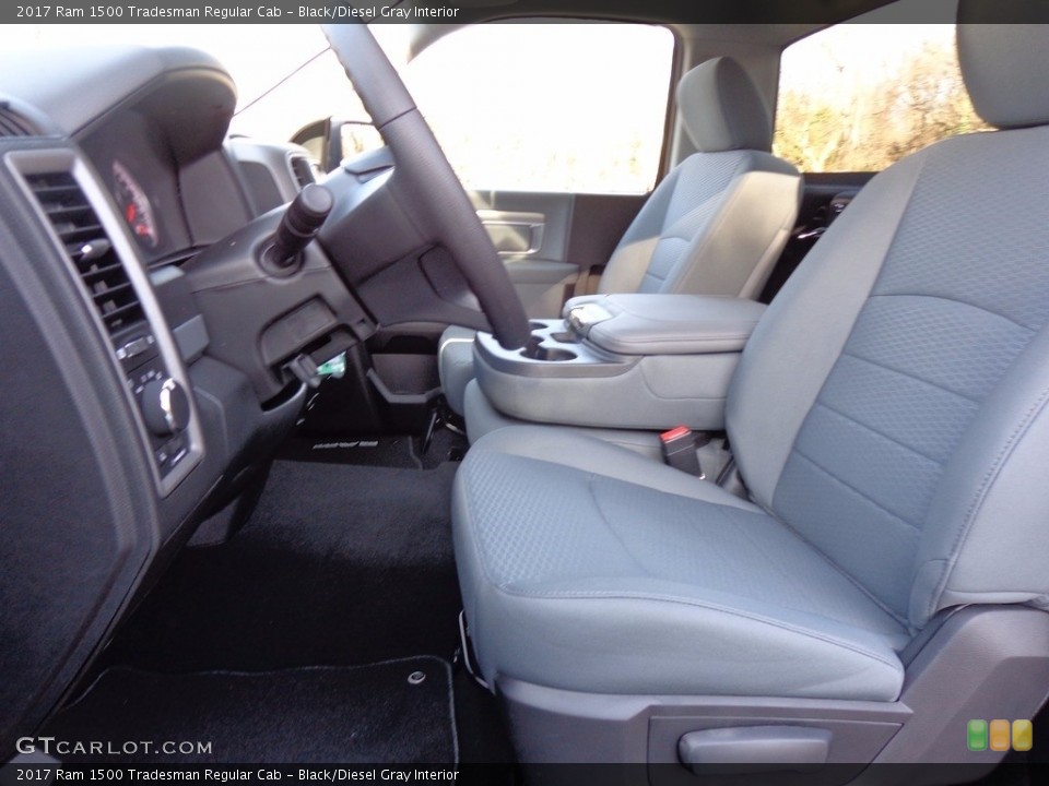 Black/Diesel Gray Interior Front Seat for the 2017 Ram 1500 Tradesman Regular Cab #117587208