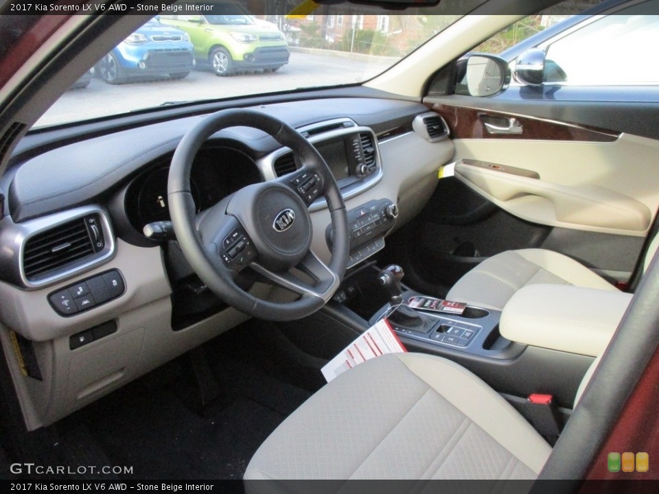 Stone Beige Interior Photo for the 2017 Kia Sorento LX V6 AWD #117602856