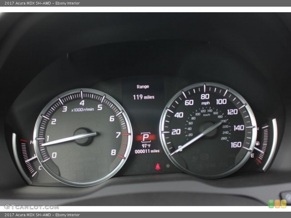 Ebony Interior Gauges for the 2017 Acura MDX SH-AWD #117604470