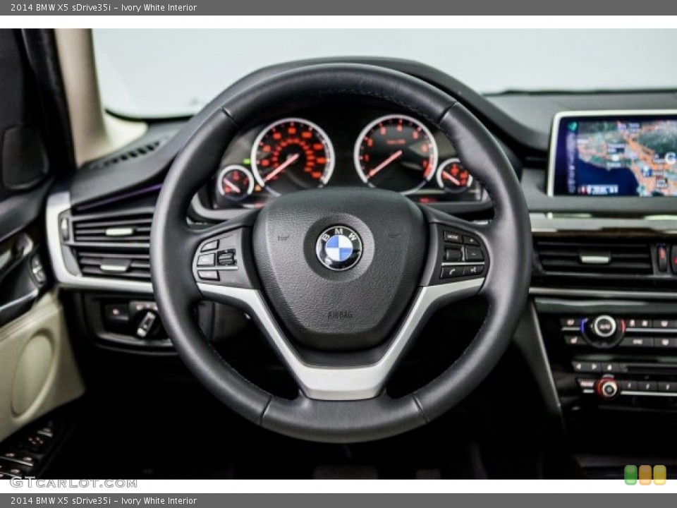 Ivory White Interior Steering Wheel for the 2014 BMW X5 sDrive35i #117609993