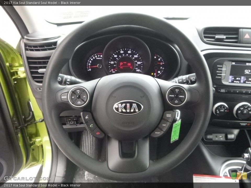 Black Interior Steering Wheel for the 2017 Kia Soul  #117615855
