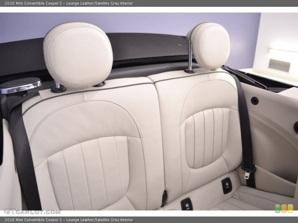 Lounge Leather/Satellite Grey Interior Rear Seat for the 2016 Mini Convertible Cooper S #117623886