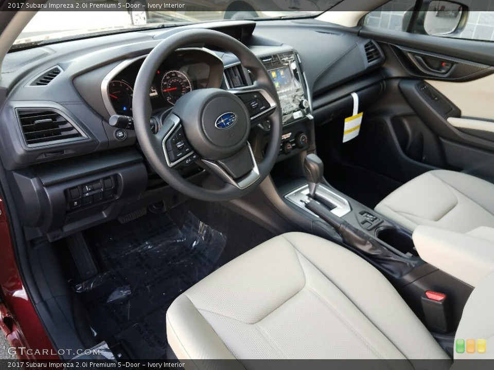 Ivory Interior Photo for the 2017 Subaru Impreza 2.0i Premium 5-Door #117635055