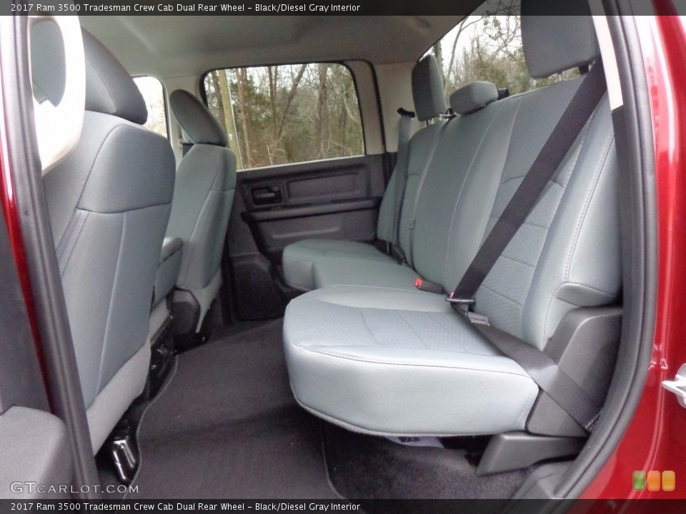 Black/Diesel Gray Interior Rear Seat for the 2017 Ram 3500 Tradesman Crew Cab Dual Rear Wheel #117653724
