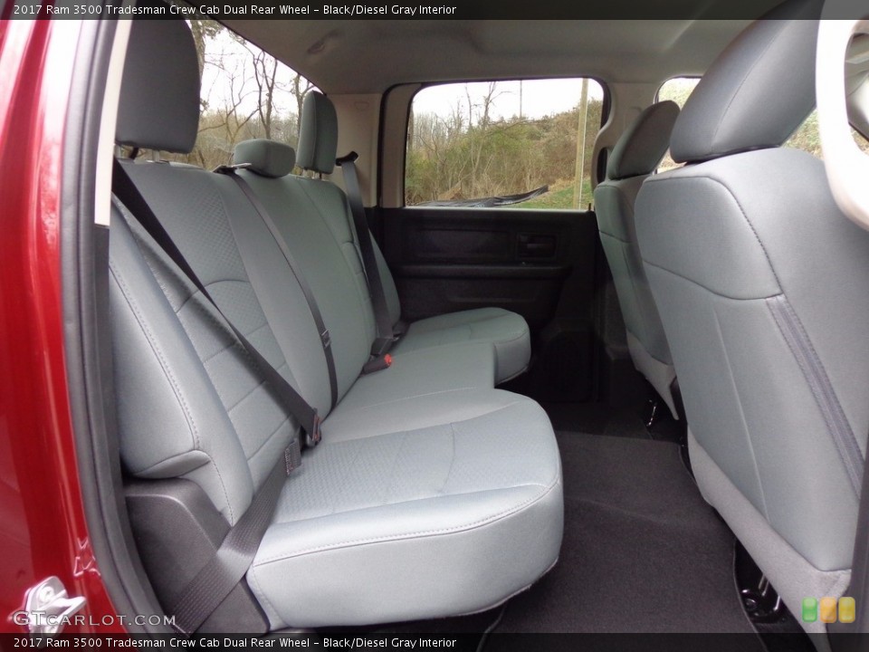 Black/Diesel Gray Interior Rear Seat for the 2017 Ram 3500 Tradesman Crew Cab Dual Rear Wheel #117653733