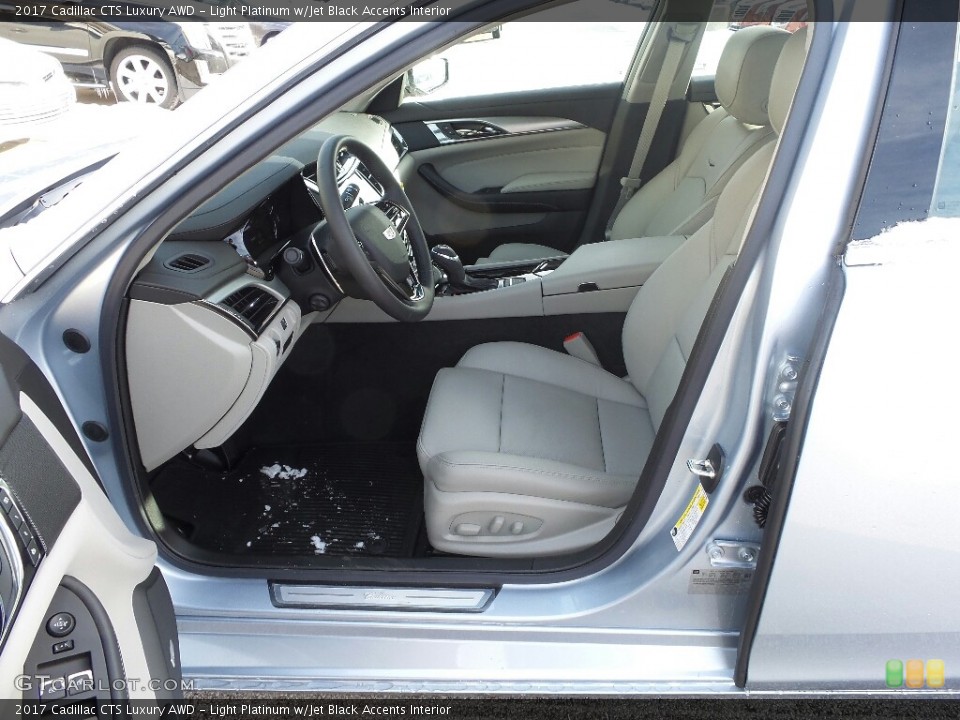 Light Platinum w/Jet Black Accents Interior Photo for the 2017 Cadillac CTS Luxury AWD #117655728