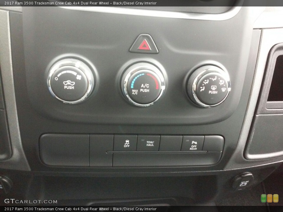 Black/Diesel Gray Interior Controls for the 2017 Ram 3500 Tradesman Crew Cab 4x4 Dual Rear Wheel #117664431