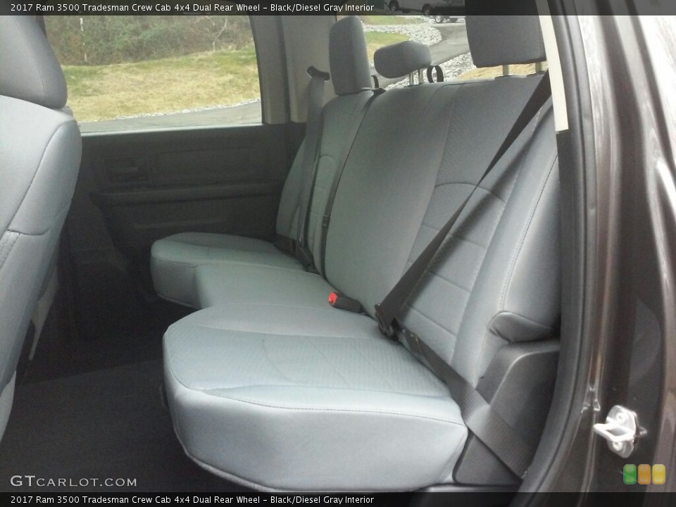 Black/Diesel Gray Interior Rear Seat for the 2017 Ram 3500 Tradesman Crew Cab 4x4 Dual Rear Wheel #117664515