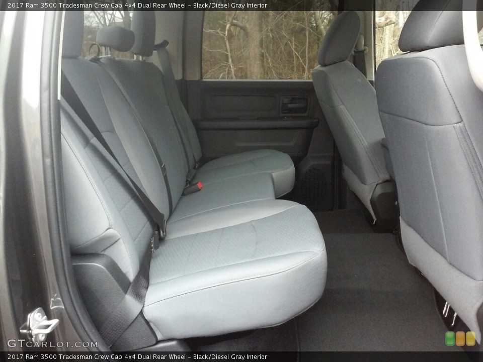 Black/Diesel Gray Interior Rear Seat for the 2017 Ram 3500 Tradesman Crew Cab 4x4 Dual Rear Wheel #117664545