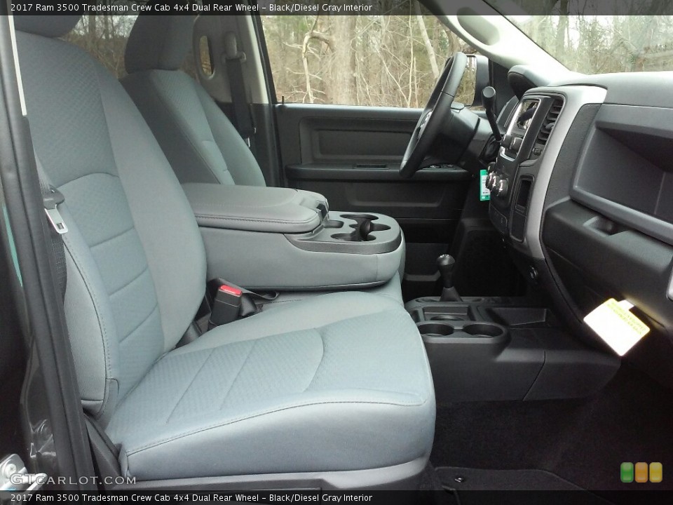Black/Diesel Gray Interior Front Seat for the 2017 Ram 3500 Tradesman Crew Cab 4x4 Dual Rear Wheel #117664569