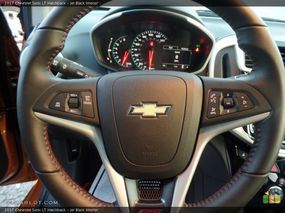 Jet Black Interior Steering Wheel for the 2017 Chevrolet Sonic LT Hatchback #117675708