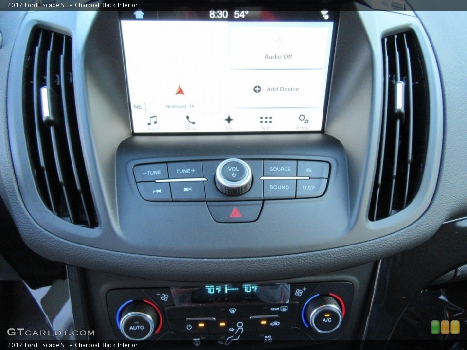 Charcoal Black Interior Controls for the 2017 Ford Escape SE #117683538