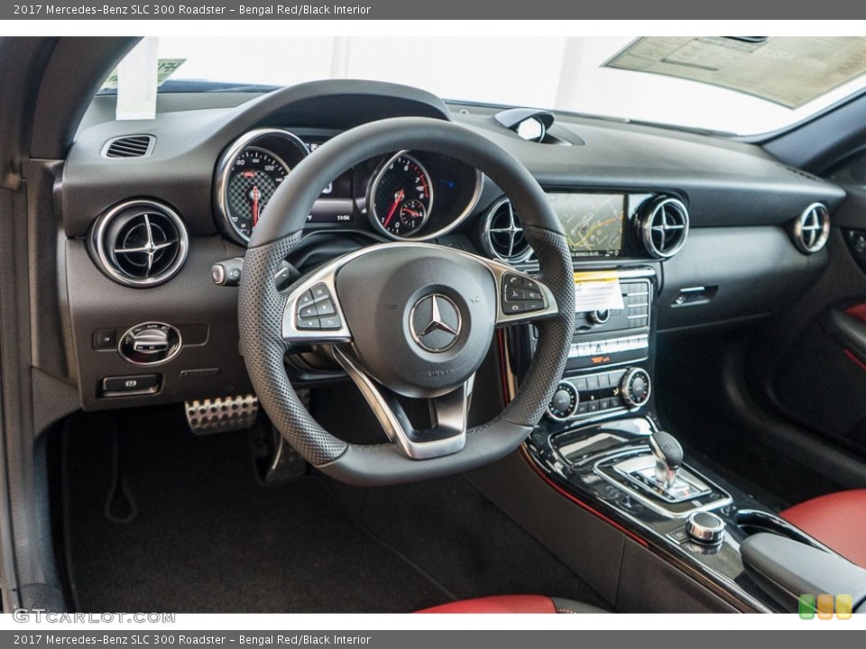 Bengal Red/Black 2017 Mercedes-Benz SLC Interiors