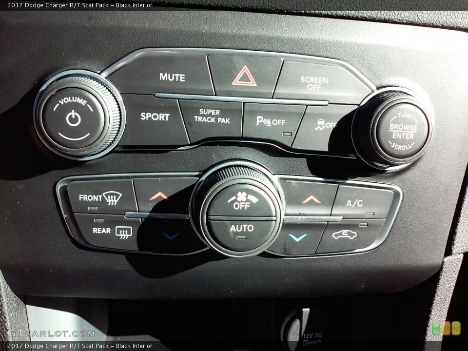 Black Interior Controls for the 2017 Dodge Charger R/T Scat Pack #117691374