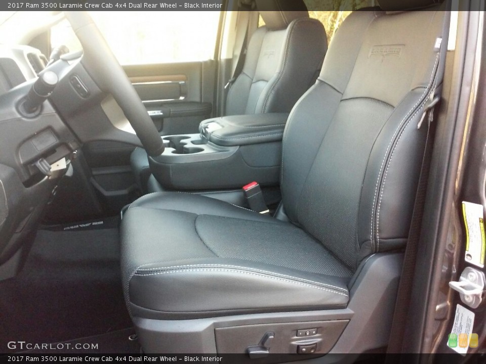 Black Interior Front Seat for the 2017 Ram 3500 Laramie Crew Cab 4x4 Dual Rear Wheel #117695451