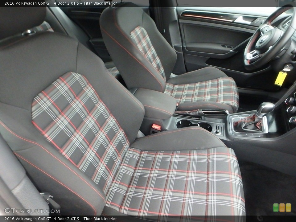 Titan Black Interior Front Seat for the 2016 Volkswagen Golf GTI 4 Door 2.0T S #117716228