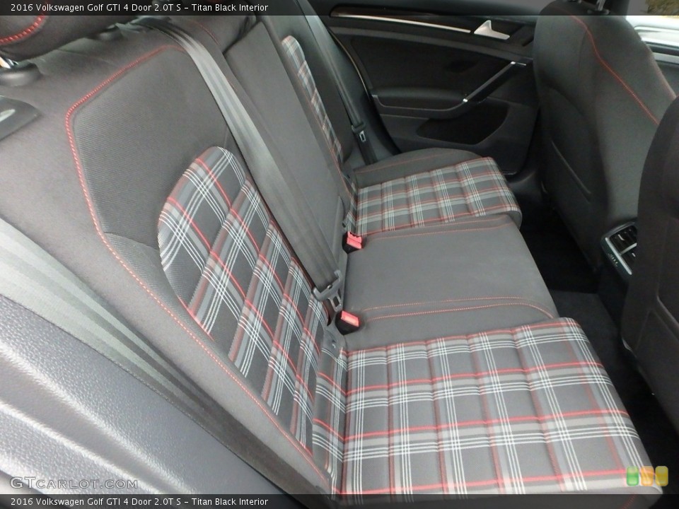Titan Black Interior Rear Seat for the 2016 Volkswagen Golf GTI 4 Door 2.0T S #117716321