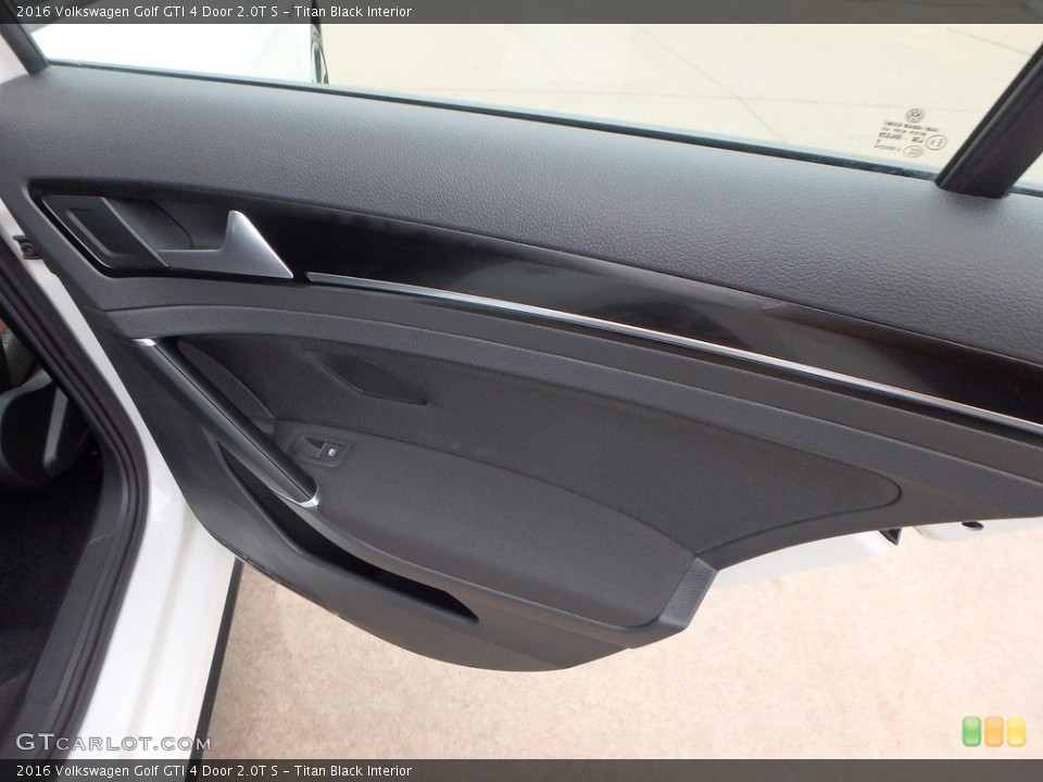 Titan Black Interior Door Panel for the 2016 Volkswagen Golf GTI 4 Door 2.0T S #117716342