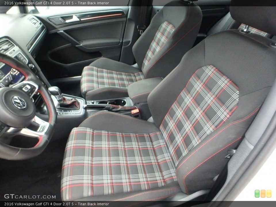 Titan Black Interior Front Seat for the 2016 Volkswagen Golf GTI 4 Door 2.0T S #117716369