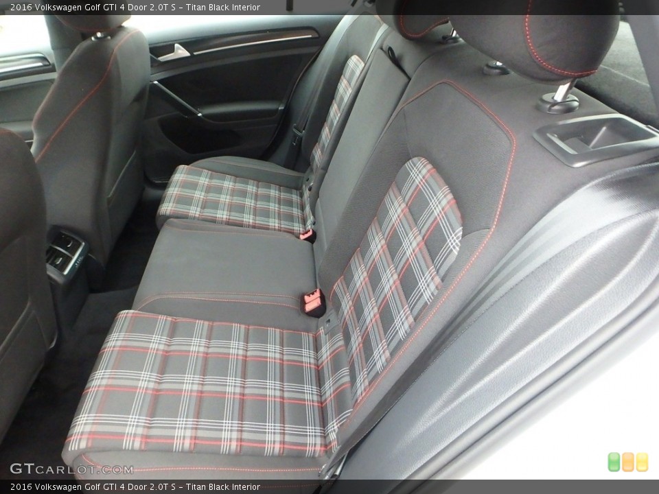 Titan Black Interior Rear Seat for the 2016 Volkswagen Golf GTI 4 Door 2.0T S #117716393