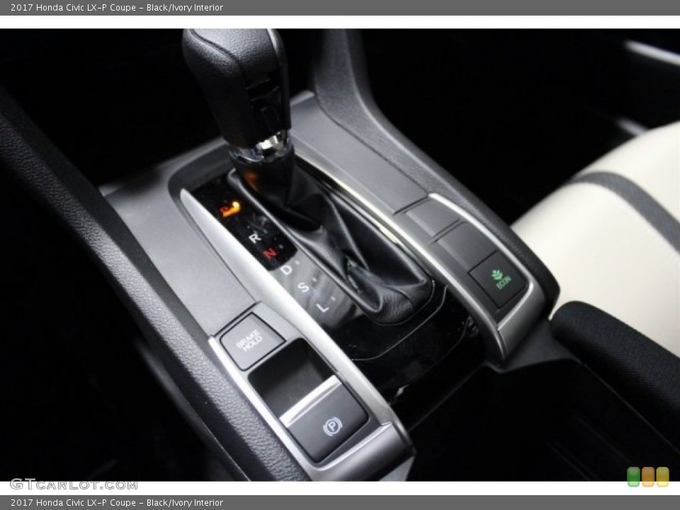 Black/Ivory Interior Transmission for the 2017 Honda Civic LX-P Coupe #117718493