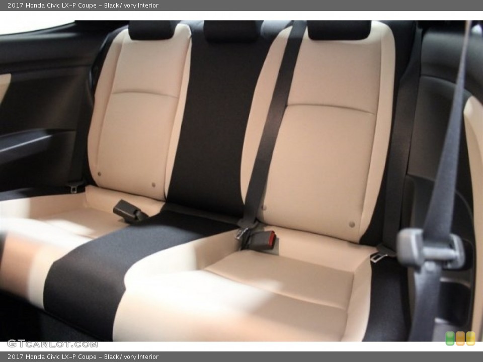 Black/Ivory Interior Rear Seat for the 2017 Honda Civic LX-P Coupe #117718580