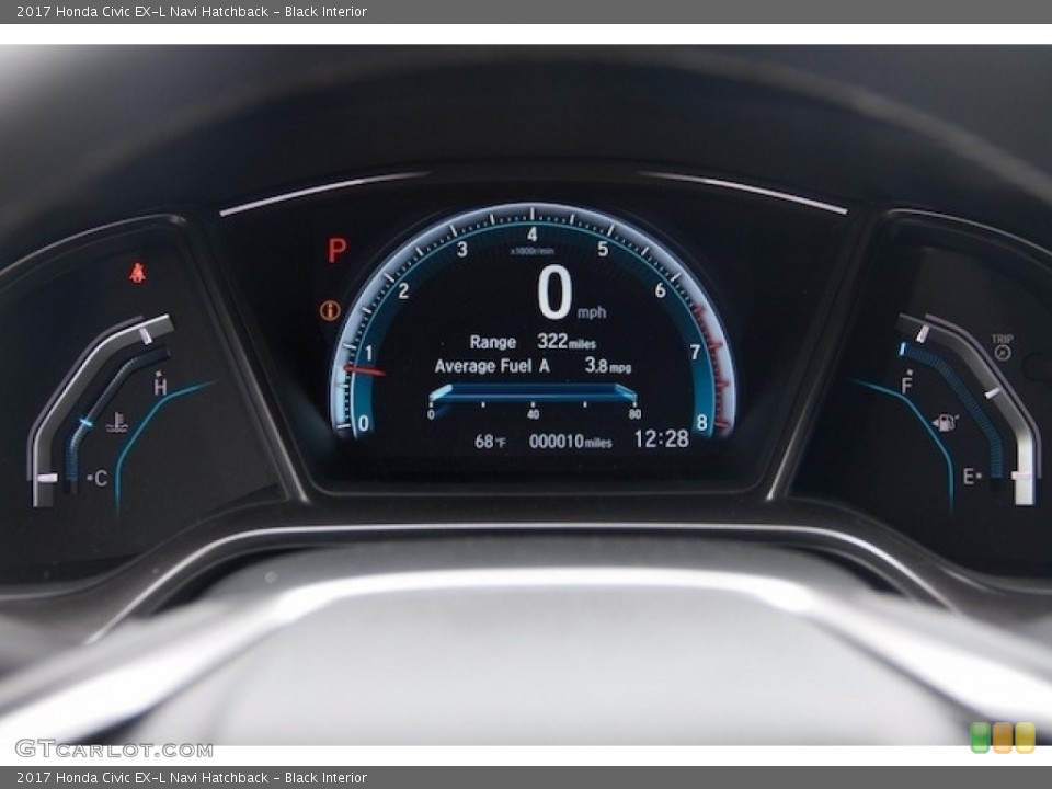 Black Interior Gauges for the 2017 Honda Civic EX-L Navi Hatchback #117723980