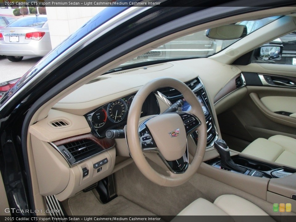 Light Cashmere/Medium Cashmere Interior Dashboard for the 2015 Cadillac CTS Vsport Premium Sedan #117725135