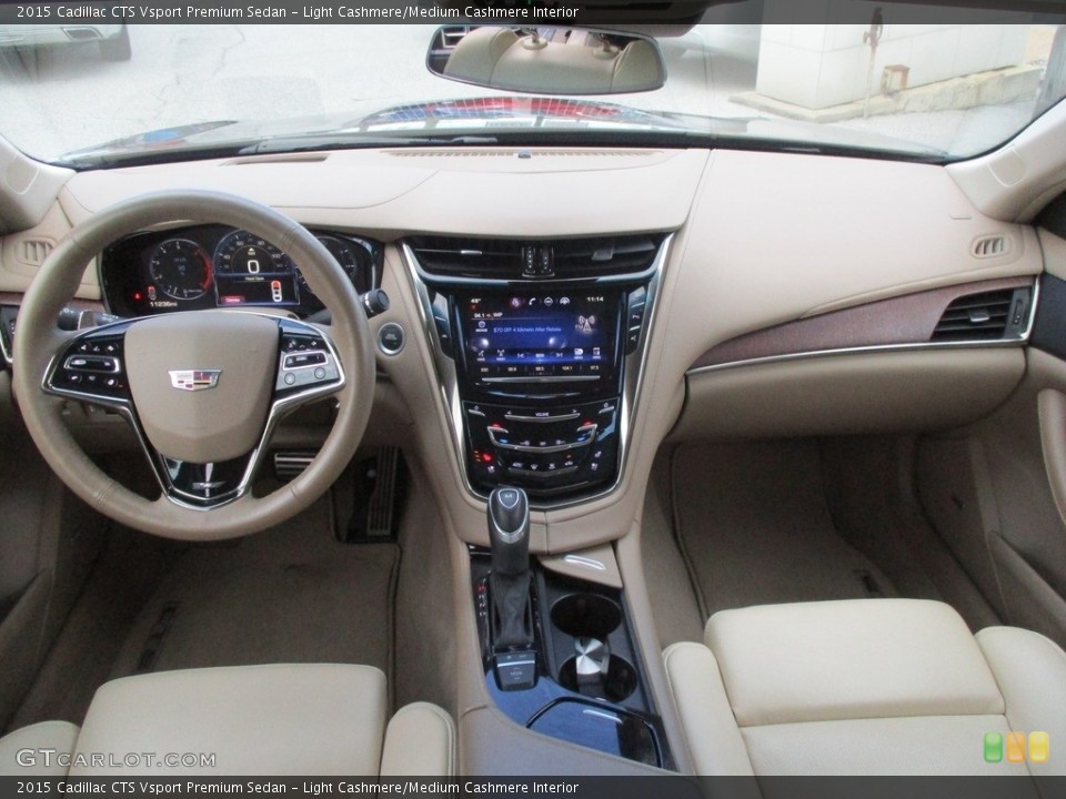Light Cashmere/Medium Cashmere Interior Dashboard for the 2015 Cadillac CTS Vsport Premium Sedan #117725546