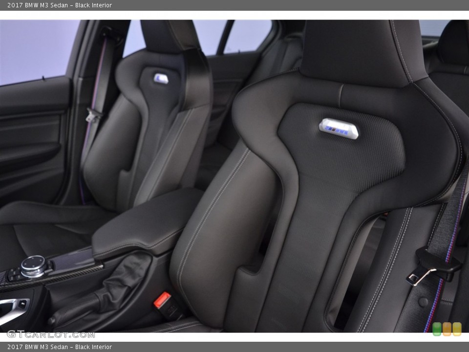 Black Interior Front Seat for the 2017 BMW M3 Sedan #117738593