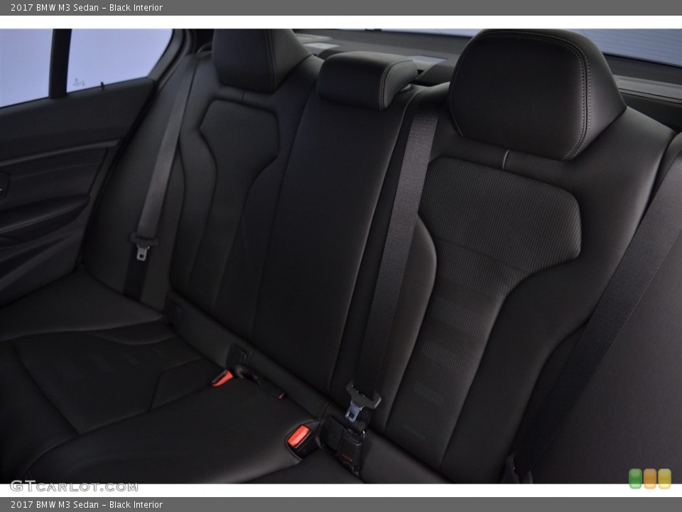 Black Interior Rear Seat for the 2017 BMW M3 Sedan #117738617
