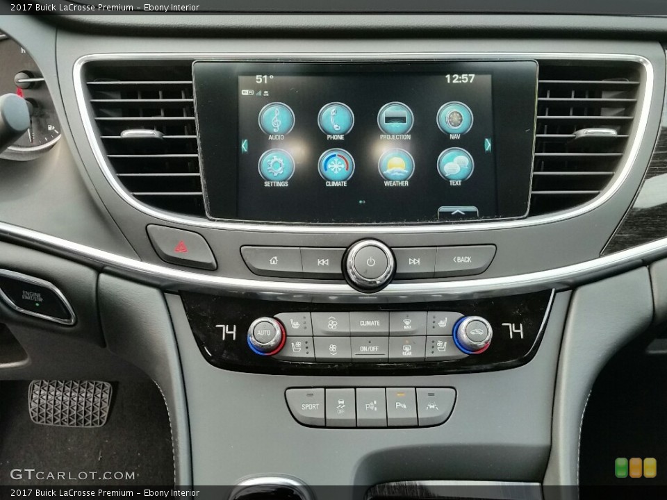 Ebony Interior Controls for the 2017 Buick LaCrosse Premium #117744788