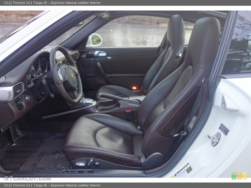 Espresso Natural Leather Interior Front Seat for the 2012 Porsche 911 Targa 4S #117745748