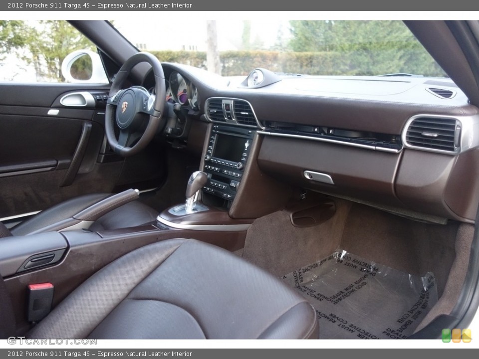 Espresso Natural Leather Interior Dashboard for the 2012 Porsche 911 Targa 4S #117745802